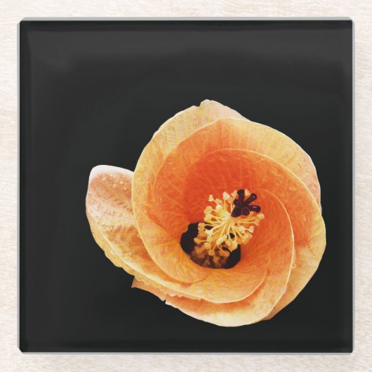 Hibiscus Glazen Onderzetter (Voorkant)