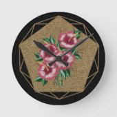 Hibiscus gold ronde klok (Voorkant)