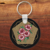 Hibiscus gold sleutelhanger (Achterkant)