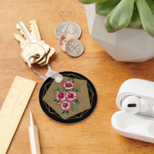 Hibiscus gold sleutelhanger