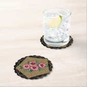 Hibiscus goud kartonnen onderzetters (Insitu)