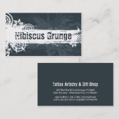 Hibiscus Grunge Visitekaartjes (Voorkant / Achterkant)