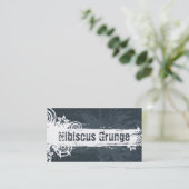 Hibiscus Grunge Visitekaartjes (Staand voorkant)