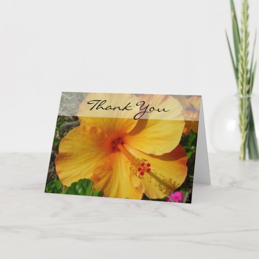 Hibiscus - Hartelijk dank Bedankkaart (Voorkant)