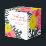 Hibiscus Hawaï Tropisch Handgetekend Helder Huweli Bedankdoosjes<br><div class="desc">Favor Doos voor Huwelijk - Gast Snoep/Cadeaus Hawaï Thema Tropisch Handgetekend Originele Kunst</div>