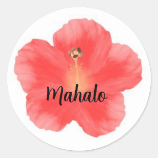 Hibiscus hawaii mahalo dank u sticker