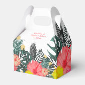 Hibiscus Hawaii Tropical Hand Drawn Bright Wedding Bedankdoosjes (Voorkant Zijde)