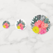 Hibiscus Hawaii Tropisch Handgetekende Bruiloft Confetti (Voorkanten)