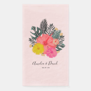 Hibiscus Hawaii Tropische Handgetekende Bloemige B Servet