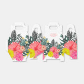 Hibiscus Hawaii Tropische Handgetekende Bruiloft Bedankdoosjes (Uitgevouwen)