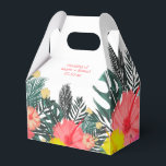 Hibiscus Hawaii Tropische Handgetekende Bruiloft Bedankdoosjes<br><div class="desc">Favor Doos voor Bruiloft- Gast Snoep/Cadeaus Hawaii Thema Tropisch Handgetekende Originele Kunst</div>
