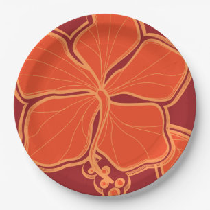 Hibiscus Hawaiiaan van Kailua bouwde Bloemen Papieren Bordje