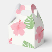 Hibiscus hawaiiaanse aloha print bedankdoosjes (Achterkant)