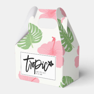 Hibiscus hawaiiaanse aloha print bedankdoosjes