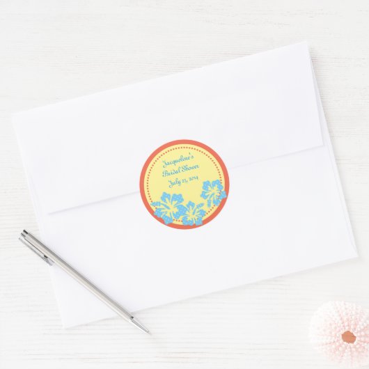 Hibiscus Hawaiiaanse Sticker (Envelop)