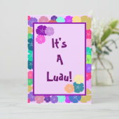 Hibiscus Hawaiian Luau Party Invitations Kaart (Staand voorkant)