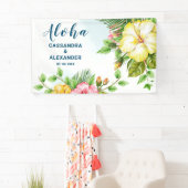Hibiscus Hawaiian Tropical Floral Wedding Backdrop Spandoek (Insitu)