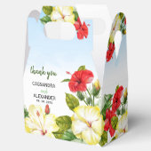 Hibiscus Hawaiian Tropical Floral Wedding Bedankdoosjes (Geopend)