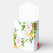 Hibiscus Hawaiian Tropical Floral Wedding Bedankdoosjes (Geopend)