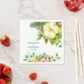Hibiscus Hawaiian Tropical Floral Wedding Servet (Insitu)