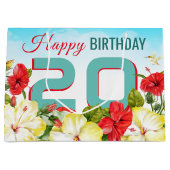 Hibiscus Hawaiian Tropical Personalized Birthday Groot Cadeauzakje (Voorkant)