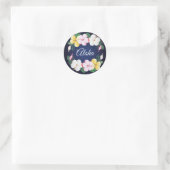Hibiscus Hawaiian Tropische Floral Ronde Sticker (Tas)