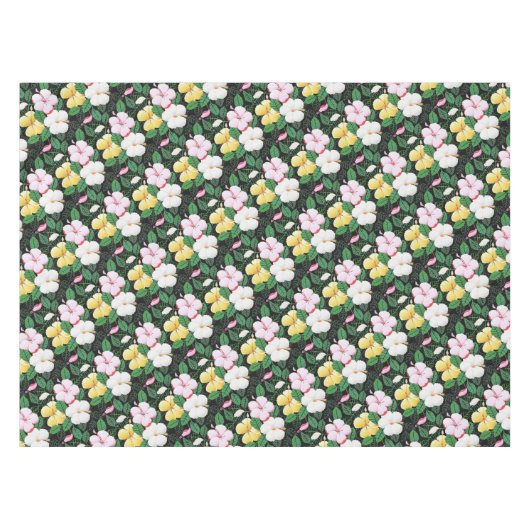Hibiscus Hawaiian Tropische Floral Tafelkleed (Voorkant (Horizontaal))
