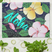 Hibiscus Hawaiian Tropische Floral Theedoek (Gevouwen)