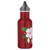 Hibiscus Hawaiian Tropische Floral Waterfles (Links)