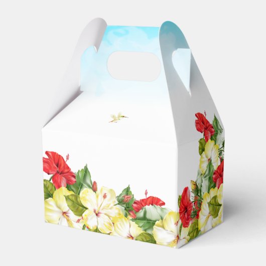 Hibiscus Hawiian Tropical | Aanpassing van de verj Bedankdoosjes (Achterkant)
