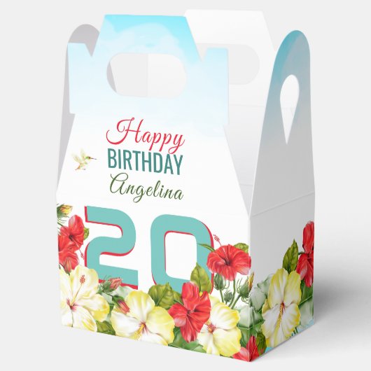 Hibiscus Hawiian Tropical | Aanpassing van de verj Bedankdoosjes (Geopend)