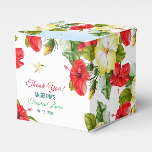 Hibiscus Hawiian Tropical | Feestbox Bedankdoosjes (Voorkant Zijde)