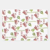 Hibiscus Honu Mele Kalikimaka Gift Wrap Inpakpapier Vel (Voorkant)