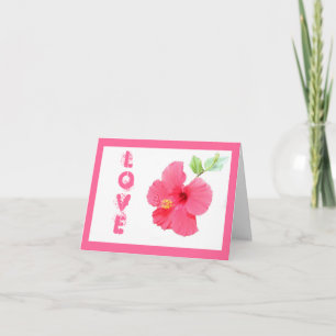 Hibiscus houdt van  Wenskaart Kaart