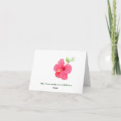 Hibiscus houdt van  Wenskaart Kaart (Achterkant)