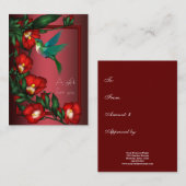 Hibiscus Hummingbird Cadeaubon Cadeau Kaarten Kortingskaartje (Voorkant / Achterkant)