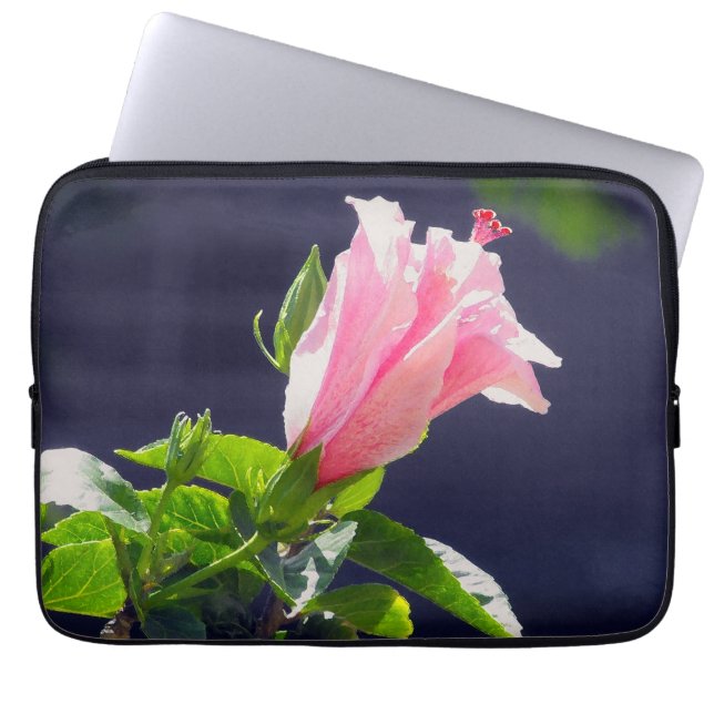 Hibiscus in Bright Sunlight Laptop Sleeve (Voorkant)