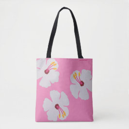 Hibiscus in de Roze Hond Tassen Tas