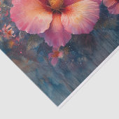 Hibiscus in rustieke omgeving Aquarel Tissuepapier (Detail)