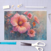 Hibiscus in rustieke omgeving Aquarel Tissuepapier (Craft)