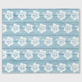 Hibiscus inpakpapier Driftwood Beach. (Vlak)