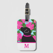 Hibiscus Island Black Dog Bagagelabel (Voorkant (verticaal))