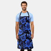 Hibiscus Island Flower blue All-over print Apron Schort (Gedragen)