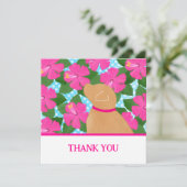 Hibiscus Island Gele Hond Dank u Kaarten (Staand voorkant)