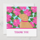 Hibiscus Island Gele Hond Dank u Kaarten (Voorkant)