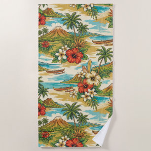 Hibiscus Island Hawaiian Scenic - Helder Strandlaken