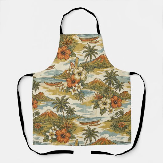 Hibiscus Island Hawaiian Scenic - Stof Schort (Voorkant)