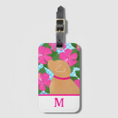 Hibiscus Island Yellow Dog-Bagagelabel Bagagelabel (Voorkant (verticaal))