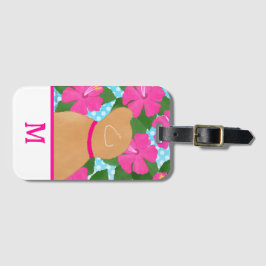 Hibiscus Island Yellow Dog-Bagagelabel Bagagelabel