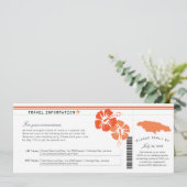 Hibiscus Jamaica Boarding Pass | Verhuizing Kaart (Staand voorkant)